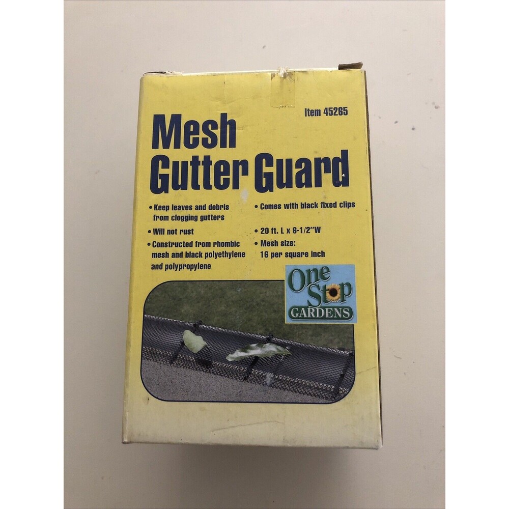 Mesh Gutter Guard New in Box Black 20 Feet x 6 .5 in